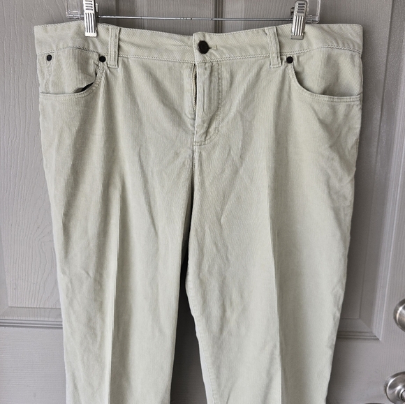 Talbots Courdory Pants Women Size 16 Gray Signature Ankle Retro Casual Logo - Picture 4 of 12